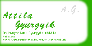 attila gyurgyik business card